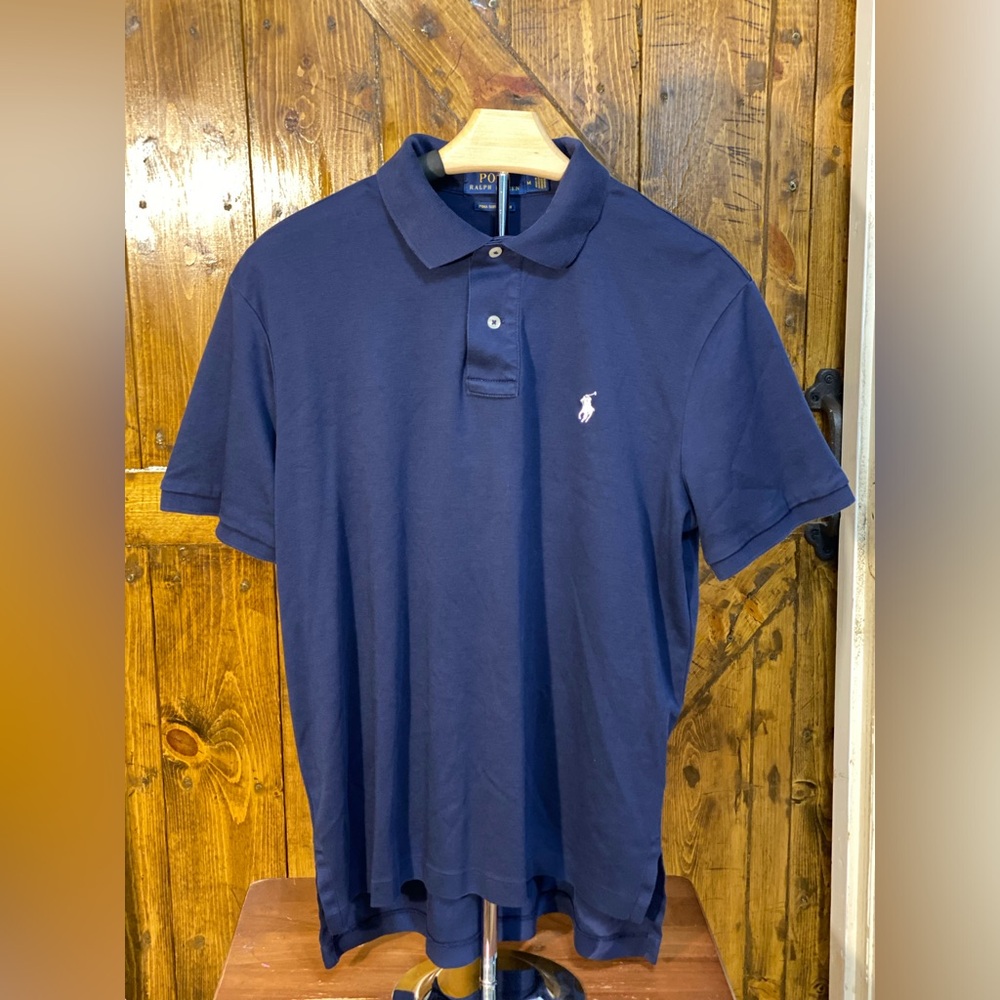 Polo Ralph Lauren Pima Soft Touch Polo Shirt Mens Size Medium Pony Blue